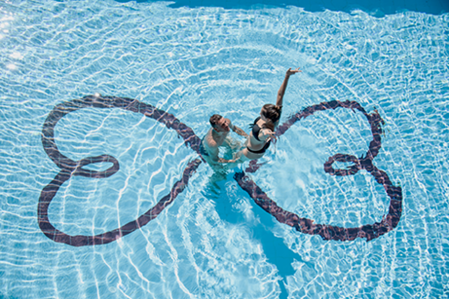 Aussenpool Menschen