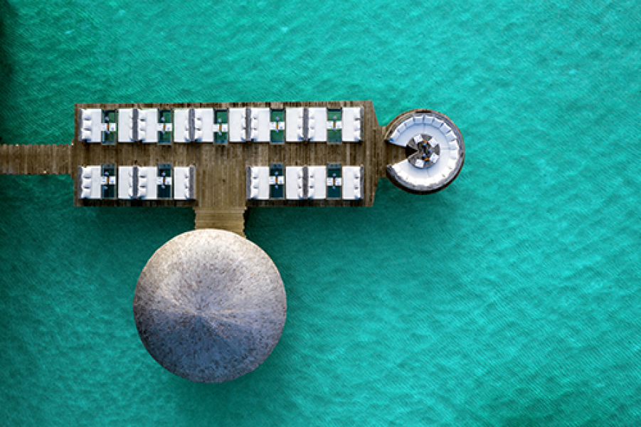 Soneva Jani Overseas by Mathias Dahlgren aerial view taken by Sandro Bruecklmeier