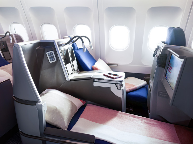 Edelweiss A340 Business Class Seat Bed