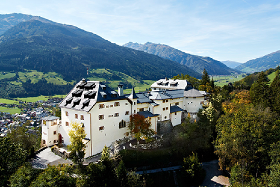 Schloss Mittersill Aussenansicht Flugaufnahme Sommer