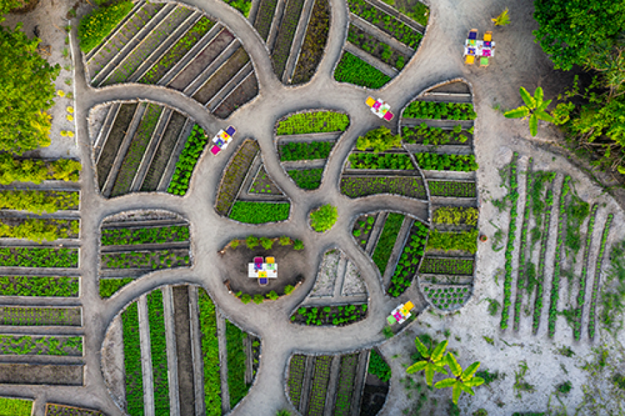 Hero Soneva Jani So Wild Restaurant aerial taken by Sandro Bruecklmeier